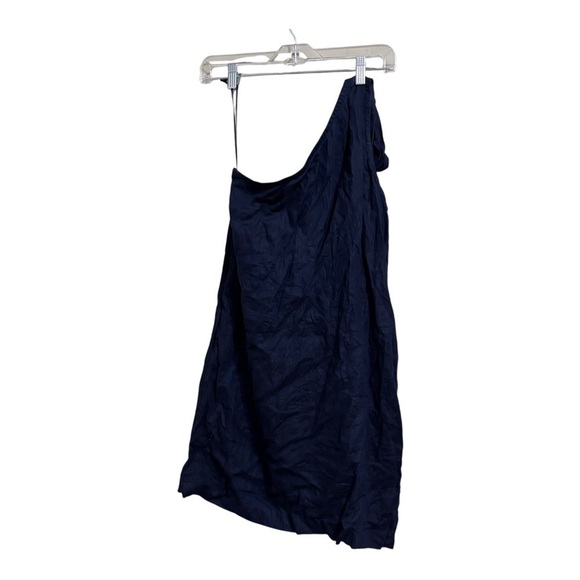 New J.Crew linen shift mini dress one shoulder size SM - Picture 4 of 7